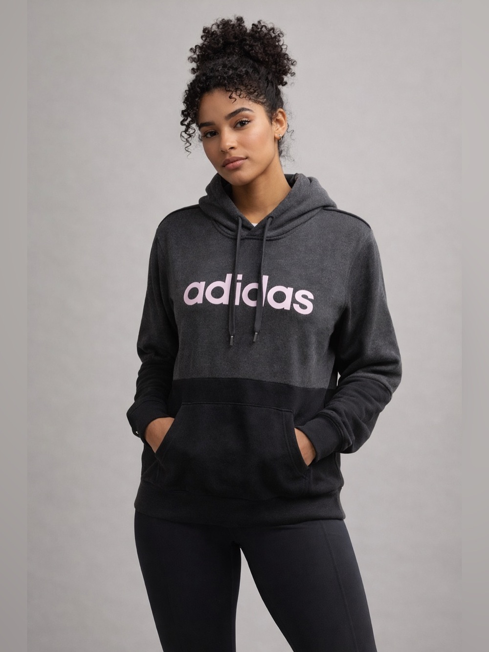 Adidas Colorblock Hoodie M Streetwear Femme Gorpcore Sporty